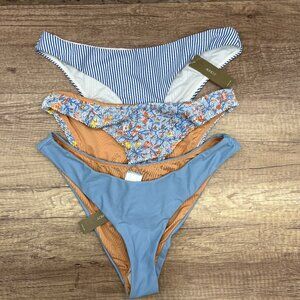 J Crew Women's Bikini Bottoms Bundle of 3